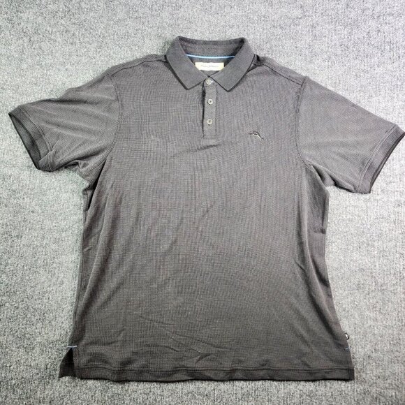 Tommy Bahama Mens Short Sleeve Performance Islandzone Modal Golf Polo XL Gray - Picture 1 of 10